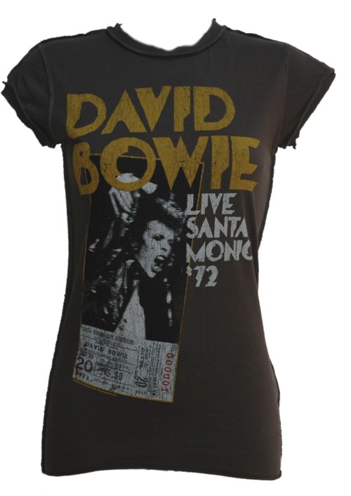 Ladies David Bowie Santa Monica T-Shirt from Amplified Vintage