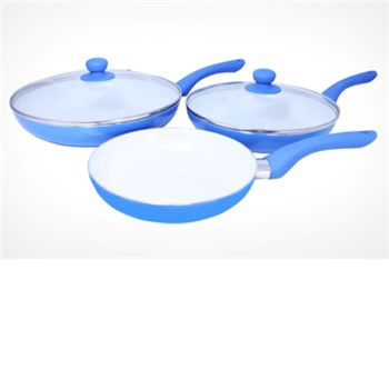 Piece Ceramic Pan Set in Blue - Return