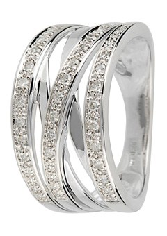 0.20ct Diamond set Crossover Ring