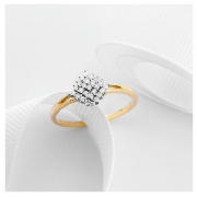 25PT DIAMOND CLUSTER RING, J