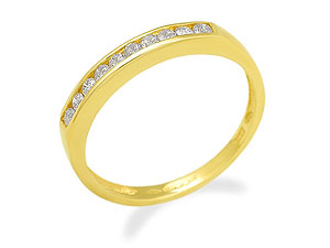 and Diamond Half Eternity Ring 048002-N