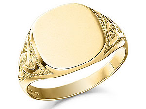 Celtic Shoulder Signet Ring - 183364