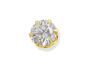 Mens Round Cubic Zirconia Single