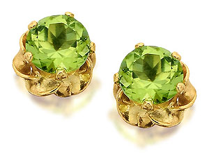 Peridot Earrings 4mm - 070426