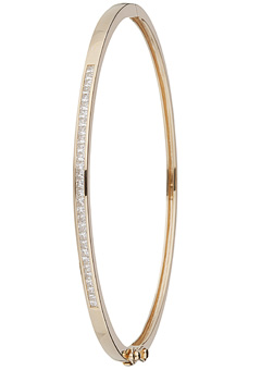 Princess Cut Diamond Bangle