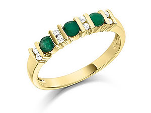 Ruby and Emerald Half Eternity Ring 048238-N