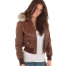 LEATHER BOMBER JACKET LADIES VINTAGE and#39;FL2Hand39;