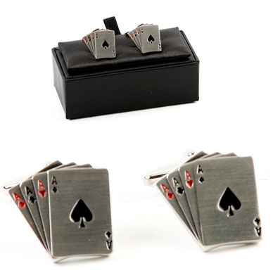 playing card cufflinks