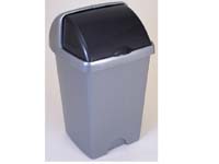 24 litre, metallic grey, roll top bin, EACH