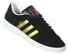 Ciero Low ST Black/Gold Suede Trainers