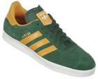 Gazelle II Green/Gold Suede Trainers