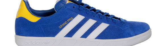 Grand Prix True Blue/White Suede Trainers