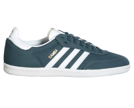 Samba Grey/White Material Trainers