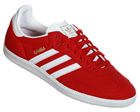 Samba Red/White Material Trainers