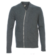 Grey Full Zip Cardigan