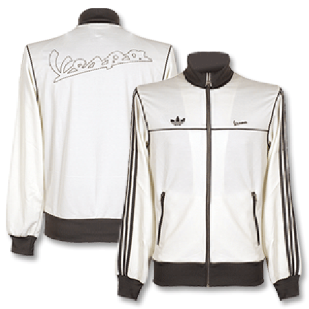 Vespa Track Top - Cream/Grey