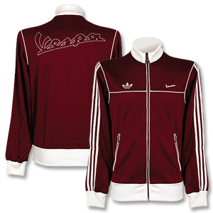 Vespa Track Top - Maroon/Cream