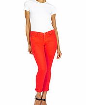 Poppy red super skinny leggings