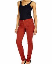 Rust corduroy super skinny leggings