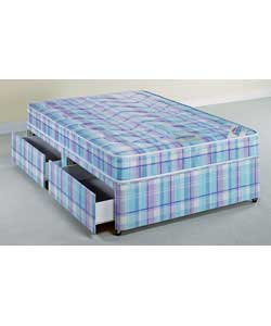 Bewley Double Divan/Trizone Medium Mattress - 4 Drawers