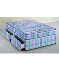 Bewley Double Divan with Medium Mattress - 4 Drawers