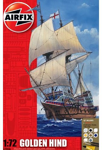 A50046 Golden Hind 1:72 Scale Plastic Model Gift Set