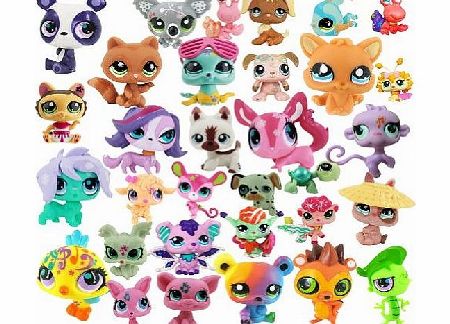 Pack of 15 PCS Littlest Pet Shop Figures Random Styles