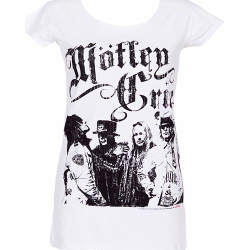 Ladies Motley Crue Sticky Sweet White T-Shirt