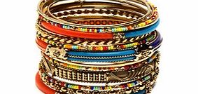 Monaco multi-coloured bangle set