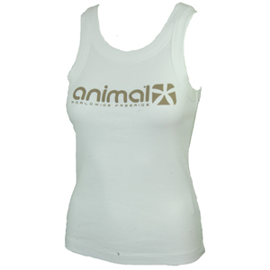 Ladies Animal Cantrell Vest Top. White