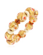 Agnese - Murano Glass Floral Bead Elastic Bracelet