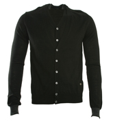 Black Button Fastening Cardigan