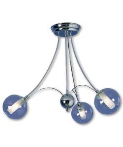 Apollo 3 Light Ceiling Fitting - Chrome Finish