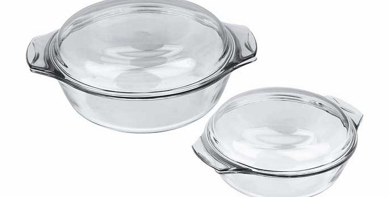 Argos Set of 2 Glass Casserole Dishes