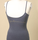 Ladies Armani Navy Thin Strap T-Shirt with Gold Georgio Armani Signature