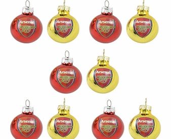  Arsenal Xmas Logo Baubles