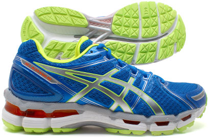 Gel Kayano 19 Mens Running Shoes Blue/White/Neon