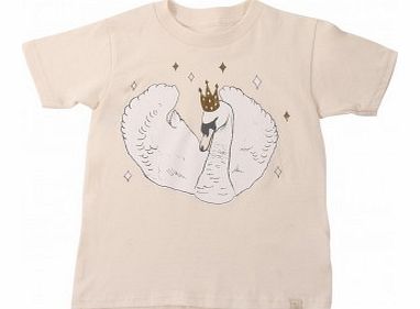 Swan organic cotton T-Shirt Cream `2 years,4