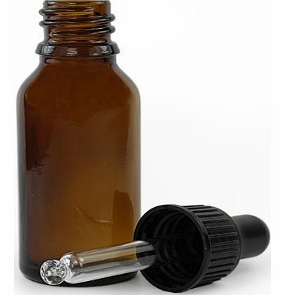 3 x 20ml Amber Glass Bottle with Pipette - Aromatherapy, Homeopathy, Essential Oils