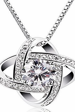 B.Catcher Sterling Silver Cubic Zirconia Pendant Gemini Necklace