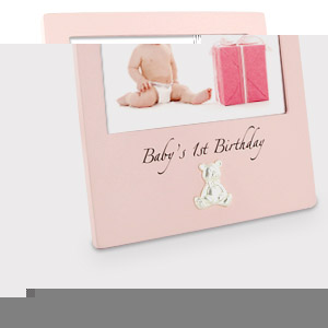 Baby Girls 1st Birthday Pink Photo Frame