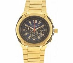 Ballistic Mens Cyclone Chronograph Blue Gold Watch