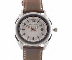 Ballistic Mens White Brown Watch