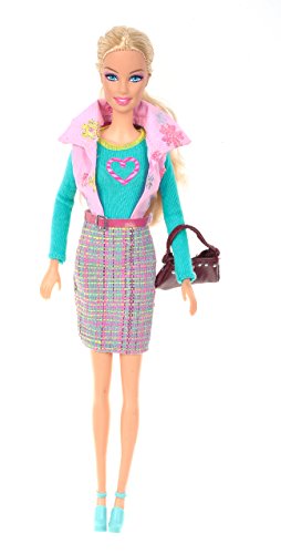 Dolls Chic Shirts,Vest Coat,Grid Peplum Skirt Set