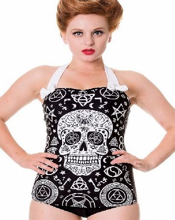 Skull Pentagram Swimsuit - Size: L IBN1623