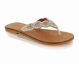 Barratts Funky Beaded Toe Post Sandal