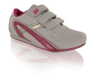 Barratts Sparkly Triple Velcro Trainer