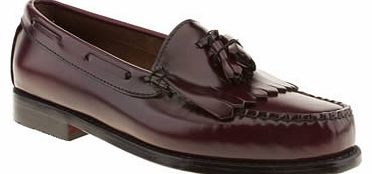 Bass mens bass burgundy layton tassel shoes