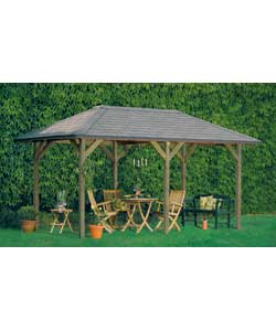 bath - Wooden Garden Canopy - Width 425cm