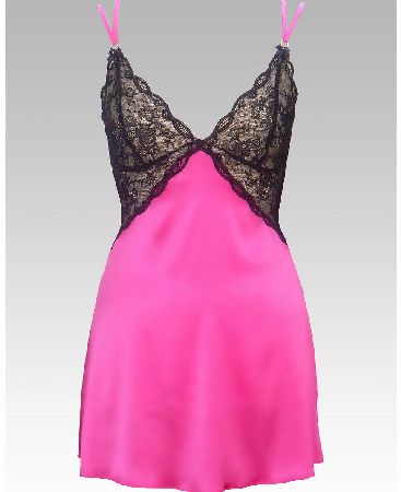 Bedtime Flirt Allure Silk and Lace Nightwear Chemise btf671